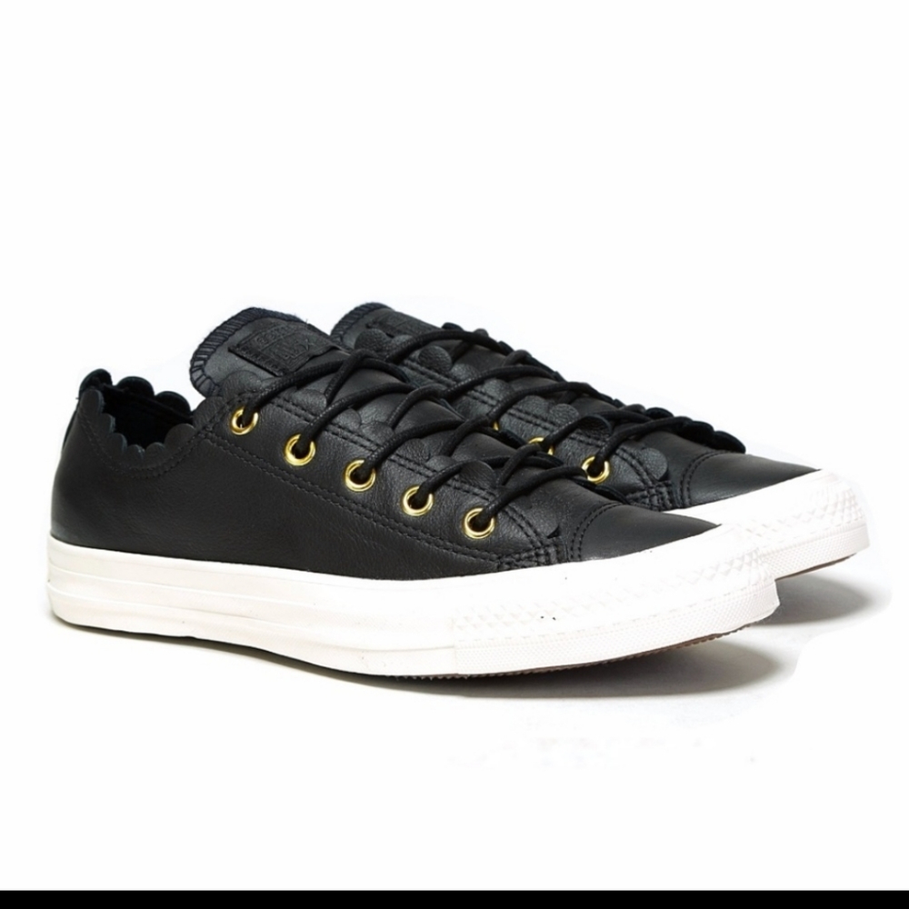 Converse CTAS OX Frilly Thrills Sneakers Black Sz 6.5 - Picture 1 of 11